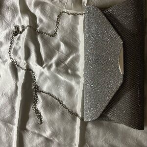 Silver Clutch with Wristlet for Elegant Evenings